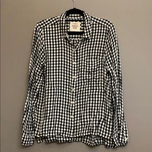 So Black/White Gingham Long Sleeve Shirt